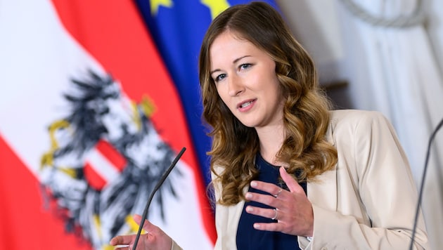 Gençlik ve Dijitalleşmeden Sorumlu Devlet Bakanı Claudia Plakolm (ÖVP) (Bild: APA/MAX SLOVENCIK)