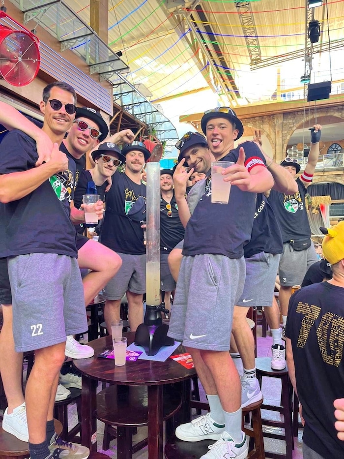 The Mühlbachers celebrated the feat on Mallorca.