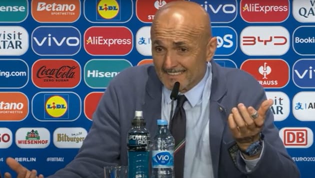 Luciano Spalletti had to respond to a provocation from Switzerland. (Bild: YouTube.com)