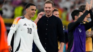 Torjäger Jamal Musiala (li.) erzielte bei dieser EM bereits drei Tore.