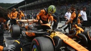 Für Lando Norris war das Rennen schließlich vorbei. (Bild: AFP/APA/Jure Makovec)