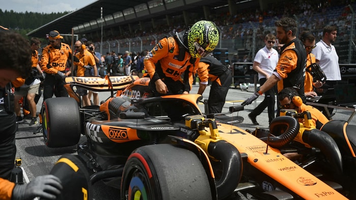 The race was over for Norris after the accident. 