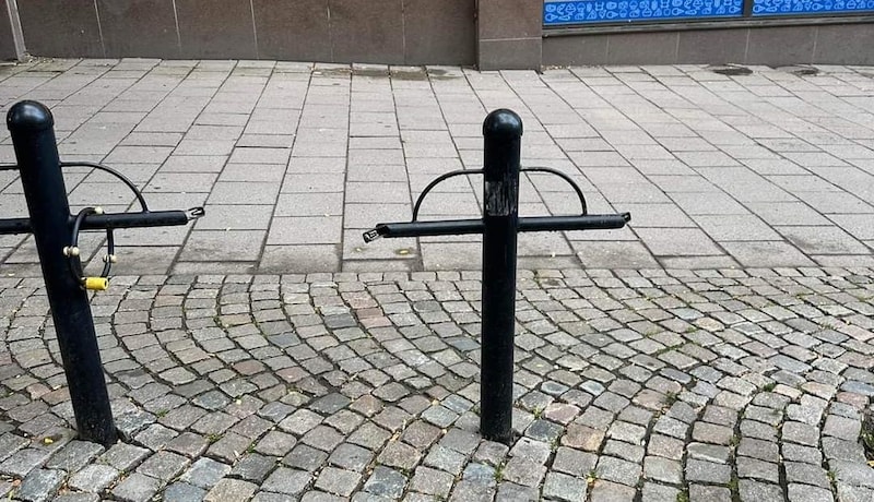 All that remained of her bike was the broken lock (Bild: zVg)
