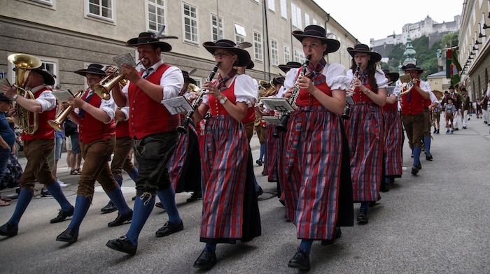 Music bands marched on