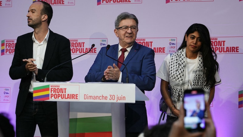 Jean-Luc Mélenchon, az LFI vezetője. (Bild: AFP)