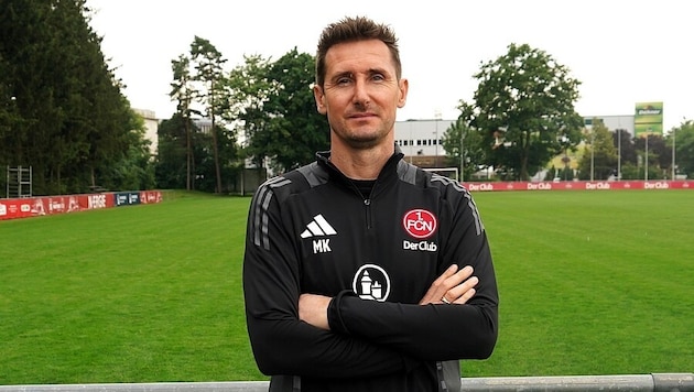 Miroslav Klose, who previously worked in Altach, is now coach of German second-division soccer club 1. FC Nuremberg. (Bild: 1. FC Nürnberg)