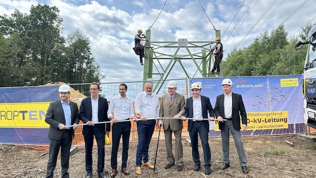 Am Montag erfolgte der Startschuss für den Bau der neuen 110-kV-Leitung der Netz Burgenland. (Bild: Schulter Christian)