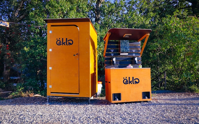 This is what an "Öklo" toilet facility looks like in its original state.