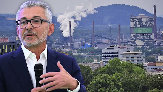 Due to the accounting scandal in a German company, voestalpine - here CEO Herbert Eibensteiner - has to be prepared for uncomfortable questions. (Bild: Krone KREATIV/Daniel Scharinger, Foto Kerschi)