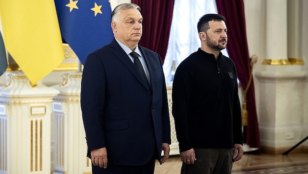 Hungary's head of government Viktor Orbán met with Ukrainian President Volodymyr Zelensky in Kiev as the current EU Council President. (Bild: MTVA - Media Service Support and Asset Management Fund)