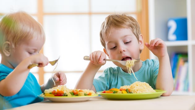In den Schulen und Kindergärten im Burgenland soll ab 2025 nur mehr Bio-Essen auf die Teller kommen. Dieses Ziel zu erreichen, ist derzeit aber unrealistisch. (Bild: stock.adobe.com null)