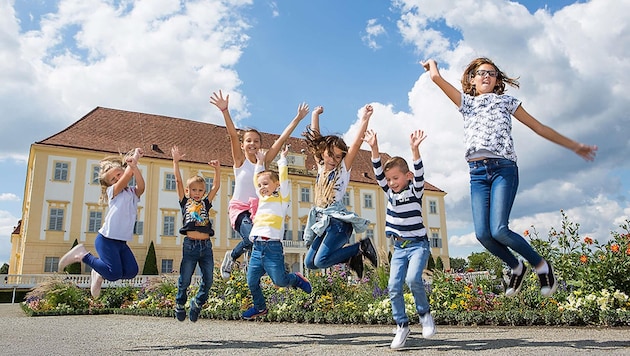 Hurra, die Ferien sind da! Auf Schloss Hof im Weinviertel wartet auch heuer wieder im Sommer ein abwechslungsreiches Programm auf die kleinen und großen Besucher. (Bild: SKB_Astrid Knie)