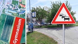 Erfolgt die Zufahrt über den Nordteil der Schule, sehen die Siedlungsbewohner schwarz: „Allein ...