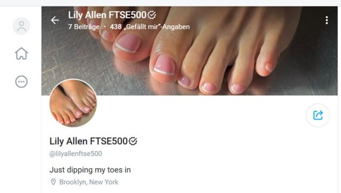 Lily Allen's OnlyFans account