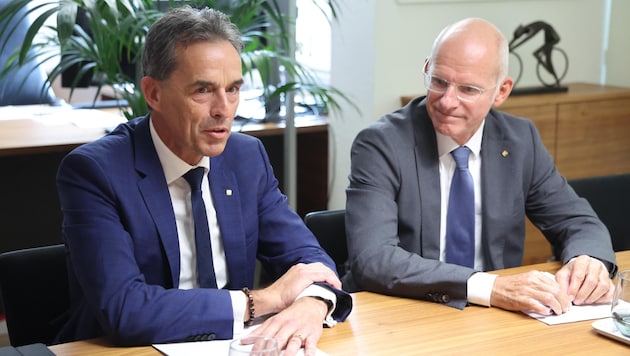 Tyrolean Regional Director Walter Peer (left) with General Director Ralph Müller. Wiener ...