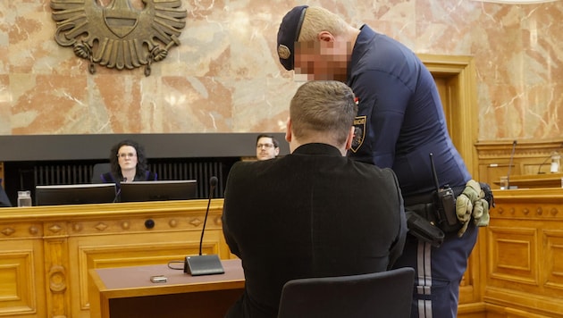 Der Verurteilte, hier beim Geschworenen-Prozess Anfang Mai (Bild: Tschepp Markus, Krone KREATIV)
