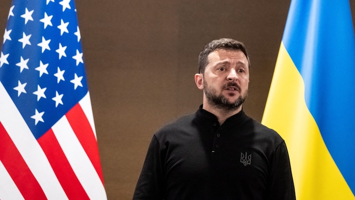 Der ukrainische Präsident Wolodymyr Selenskyj will beim NATO-Treffen am Stützpunkt Ramstein ...