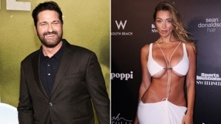 Gerard Butler soll sich in „Sports Illustrated“-Beauty Penny Lane verschaut haben. (Bild: Krone KREATIV/APA/Getty Images via AFP/GETTY IMAGES/Jamie McCarthy, APA/Romain Maurice)