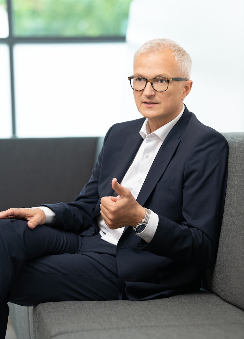 Ricardo-José Vybiral, head of the KSV1870 Group: "If the industry in our country goes down the drain, we have a problem. And we are seeing a creeping deindustrialization in Austria." (Bild: Georg Wilke)