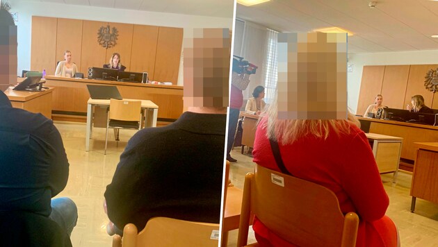 Mother, ex-stepfather and ex-grandmother had to answer for the suffering of a small child at the Klagenfurt Regional Court. (Bild: Krone KREATIV)