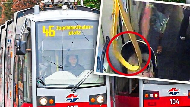 The unbelievable incident in broad daylight on a streetcar in Vienna. (Bild: Krone KREATIV/Manfred Helmer, zVg)