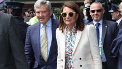 Kates Eltern Michael und Carole Middleton besuchten am Donnerstag das Tennisturnier in ...
