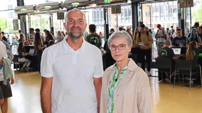 Vizerektor Erwin Petek und Rektorin Andrea Kurz