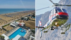 Tirol statt Jesolo: Mit dem Polizeihubschrauber mussten die Schüler vom Berg geflogen werden.