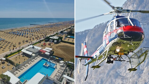 Tyrol instead of Jesolo: The students had to be flown off the mountain by police helicopter. (Bild: Birbaumer Christof/Hubert Rauth (Archivfotos))