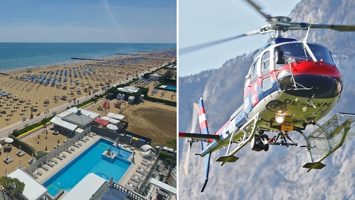 Tirol statt Jesolo: Mit dem Polizeihubschrauber mussten die Schüler vom Berg geflogen werden.