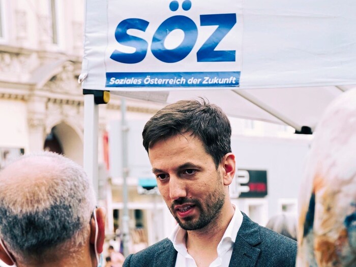 SÖZ party chairman Hakan Gördü is a district councillor in Favoriten, where he campaigned for ...