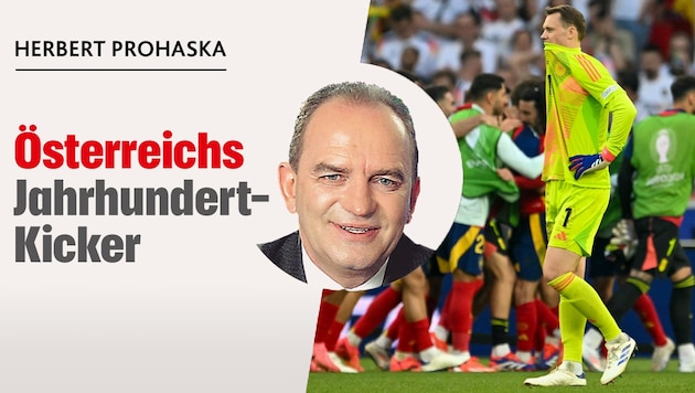 Herbert Prohaska über das bittere EM-Aus der Deutschen (Bild: AFP/THOMAS KIENZLE, „Krone“)