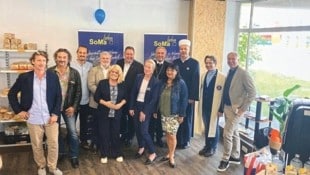 Die Vereins-Führungsriege von SoMa Kärnten bei der Eröffnung der neuen Filiale in der Draustadt.