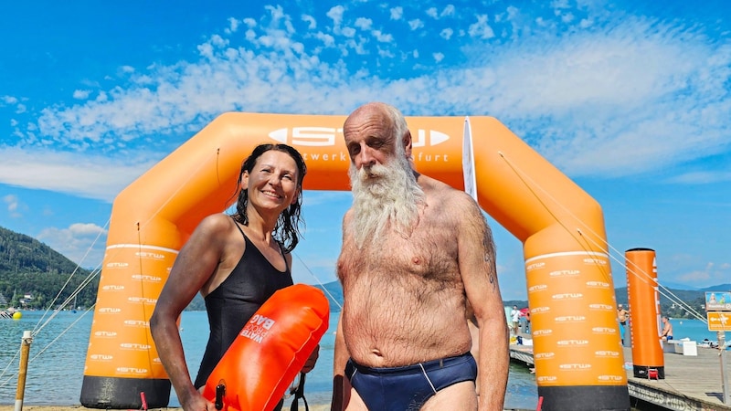 Manuela Lorenz und Martin Satlow, der schon 71 ist, aber noch viel Kraft hat. (Bild: Tragner Christian/Christian Tragner)