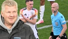 Stefan Effenberg (li.) schwärmt von der Leistung von Anthony Taylor. (Bild: AFP/Kirill KUDRYAVTSEV, GEPA)