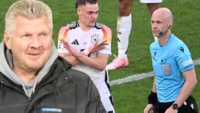 Stefan Effenberg (li.) schwärmt von der Leistung von Anthony Taylor.