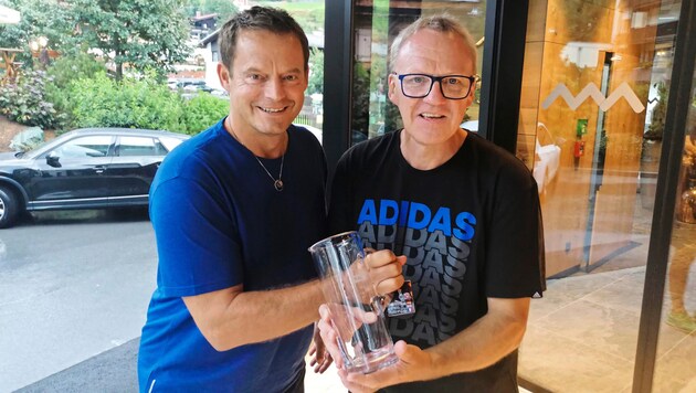 Star guest Otto Konrad (left) with Ralph Schader (Bild: zVg)