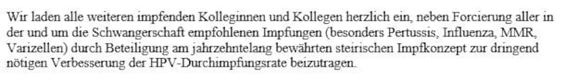 Brief an die Gynäkologen (Bild: Faksimile)