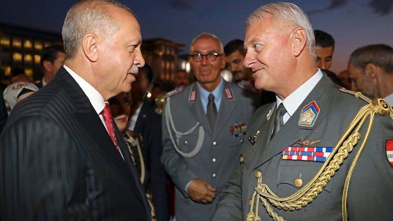 As defense attaché in Turkey, Brigadier Rapatz also met and shook hands with President Recep ...