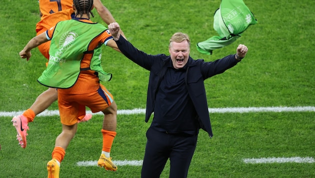 Großer Jubel bei Ronald Koeman (Bild: AFP/Ronny HARTMANN)