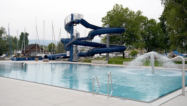 Das grunderneuerte Harder Strandbad öffnete am Samstag seine Pforten.  (Bild: Gemeinde Hard)