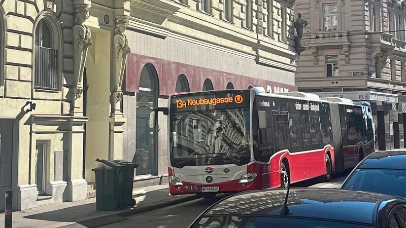 The 13 A. It comes from Josefstadt, stops again in Neubau and has to turn around. (Bild: Kathi Mötzl)