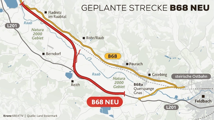 It is about the expansion from Fladnitz via Unterstorcha to Saaz.