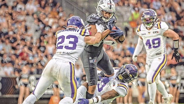 The Raiders once again lost to the Vikings. (Bild: Raiders Tirol/Angelo Sarabia)