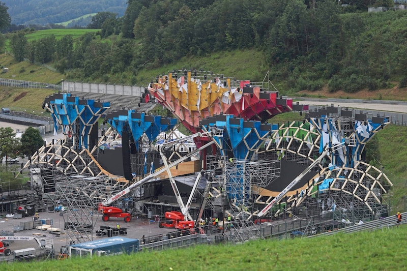 Am Freitag sollen die Abbauarbeiten am Festival-Gelände abgeschlossen sein. (Bild: Tröster Andreas/Andreas Tröster)