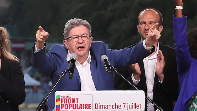 A baloldali Jean-Luc Mélenchon vezetőt kiszámíthatatlannak tartják (Bild: APA/AP)