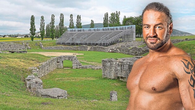 The "Bambi Killer" takes on the title fight in the Römerarena near Carnuntum. (Bild: Krone KREATIV/zVg, Marcin Szala)