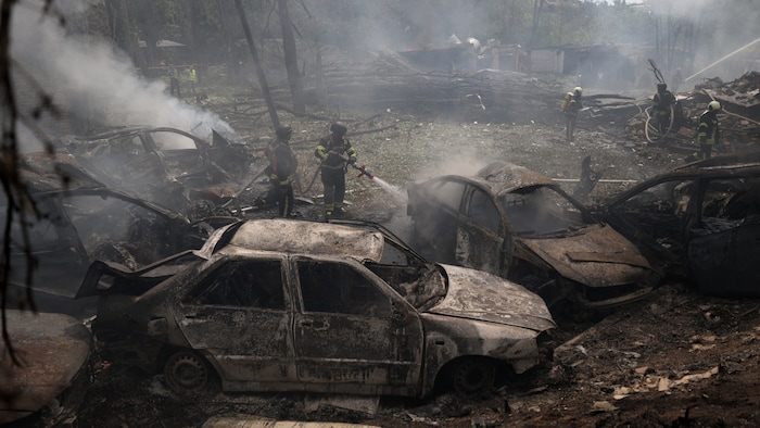 Kiev after the rocket attack on Monday