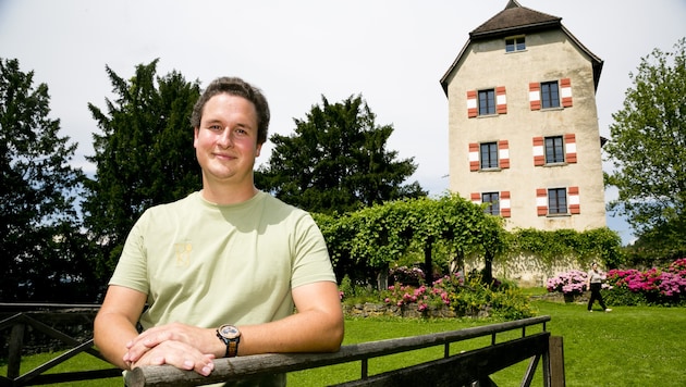 Daniel Kohler kocht seine Kreationen auch bei kulinarischen Events auf Schloss Amberg in Feldkirch. (Bild: Mathis Fotografie)