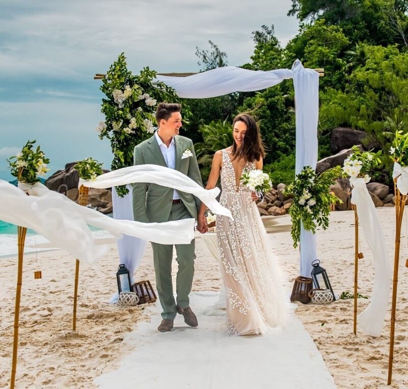 Snapshot: Niko Swatek and Cornelia Stangl got married on the beach (Bild: Privat)